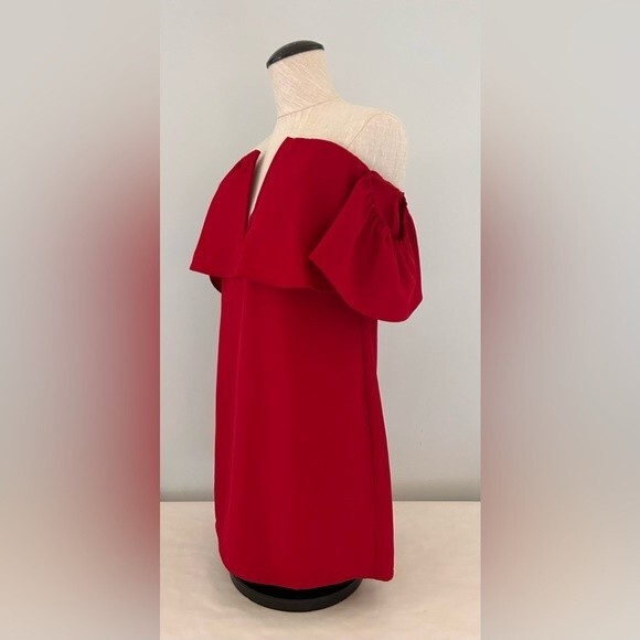 NEW Red Off-Shoulder Minidress by Essue size Medium - Picture 4 of 16